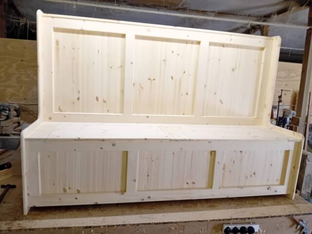 5Ft Wide Monks Bench , Storage Bench, Shoe Any Size Madedelivery Cost Shown On The 2nd Photo - image 1