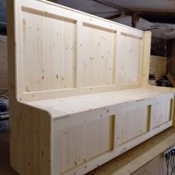 5Ft Wide Monks Bench , Storage Bench, Shoe Any Size Madedelivery Cost Shown On The 2nd Photo - thumbnail 3