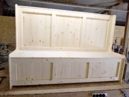 5Ft Wide Monks Bench , Storage Bench, Shoe Any Size Madedelivery Cost Shown On The 2nd Photo - thumbnail 1