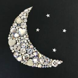 I Love You To The Moon & Back Framed Wall Art, Silver Button Perfect For A Child's Bedroom - thumbnail 2