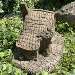 stone Garden Large Wooden House Unique Gift Concrete Ornament - thumbnail 3