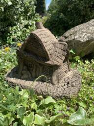 stone Garden Large Wooden House Unique Gift Concrete Ornament