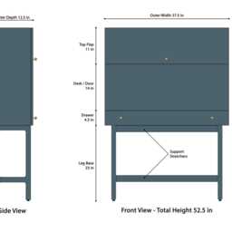 Bespoke Secretary Desk Design Proposal/Mock-Up Service - Digital Files Only - thumbnail 3