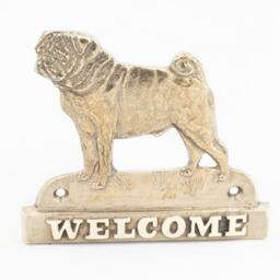 Pug, Dog Welcome, Hanging Decoration, Limited Edition, Artdog