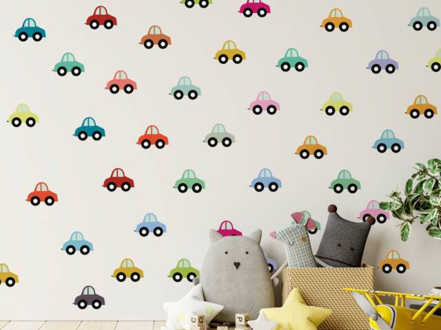 Car Wall Stickers, Decals, Stickers For Walls, Themed Room, Transport Sticker - image 1