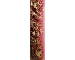 Gold & Red Clock - Modern Wall Glass Art Home Decor Abstract Contemporary For Unusual