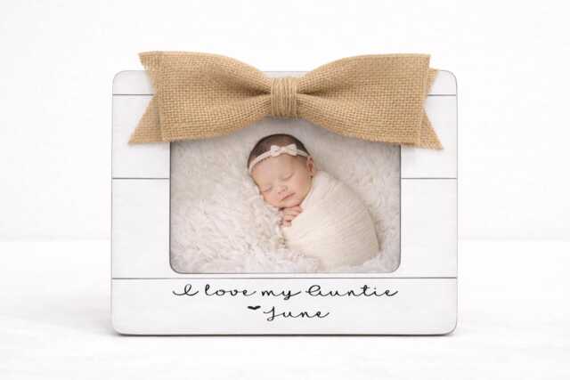 Personalized Aunt Gift From Niece Baby Photo Frame Custom Picture New Idea Auntie Keepsake - image 1