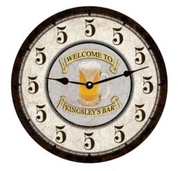 Beer Thirty Clock - Personalized Bar Five O'clock Somewhere Clock
