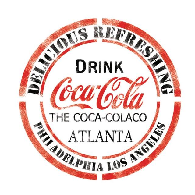 Drink Cocacola Stencil Template For Crafting Wall Graffiti Art Diy Decor - image 1