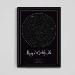 Night Sky Print, Personalised Birthday Gift, The Stars Day You Were Born, Bespoke, Custom Star Map - thumbnail 3
