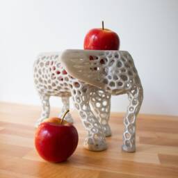 Elegant Elephant Fruit Bowl - Holiday Centerpiece Banana Holder Fruits Basket & Hygge Home Decor Figurine For A Touch Of Whimsy - thumbnail 1