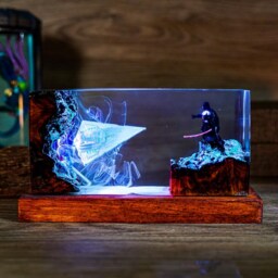 Premium Darth Vader Blast Diorama Resin Lamp - Handmade Galaxy Night Light Galactic Empire Inspired Gift For Him Sci-Fi Decor - thumbnail 2