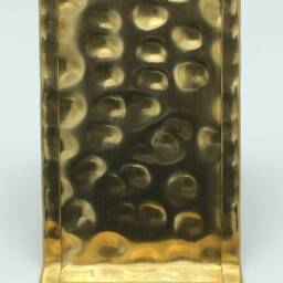 Hammered Brass Business Card Holder - Stylish Vertical Desk Accessory For Professionals & Office Gifts - thumbnail 3