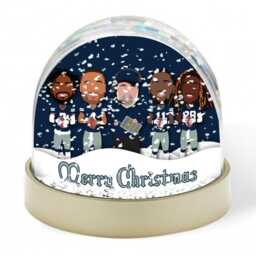 Cowboys 2024-25 Vector Heroes Christmas Snow Globe American Football Great Gift For Dallas Fans