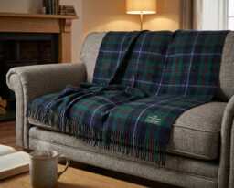 Robertson Hunting Pure Wool Tartan Blanket Throw Brand New