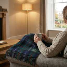 Robertson Hunting Pure Wool Tartan Blanket Throw Brand New - thumbnail 2