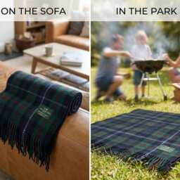 Robertson Hunting Pure Wool Tartan Blanket Throw Brand New - thumbnail 3
