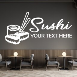 Sushi Bar Wall Decal Sticker Art Asian Food Vinyl Letter Japan Restaurant Design C0K0036 - thumbnail 3