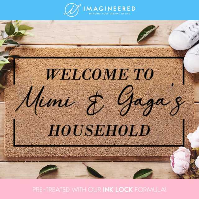 Mimi & Gaga's Household Doormat - Personalized Gift For Grandparents Family Grandma Custom Rug - image 1