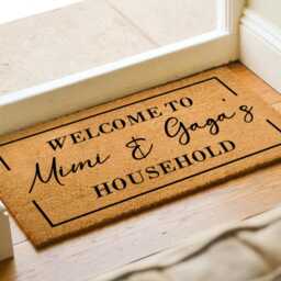 Mimi & Gaga's Household Doormat - Personalized Gift For Grandparents Family Grandma Custom Rug - thumbnail 2