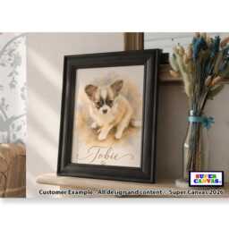Custom Watercolour Pet Cat Personalised Painting Portrait Print From Photo Memorial Artwork Framed Unique Handmade Lover Gift - thumbnail 4