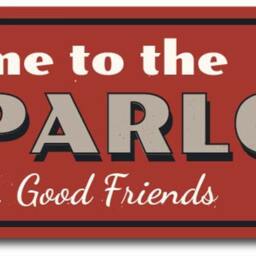 Dart Parlor Welcome Sign, Good Times Friends, Decor, Game Room Wall Home Bar Decor - Metal Sign - thumbnail 2