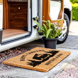 Personalized Camper Accessories - Custom Camping Decor Birthday Gift Campers Doormat Personalised Happy Motorhome Coir - thumbnail 2