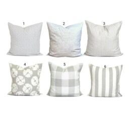Gray Pillow Cover Sale, Grey Covers For 20x20 Pillow, 18x18 16x16 All Sizes Incl Euro Shams - thumbnail 2