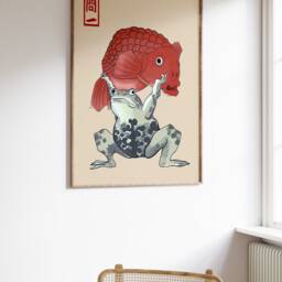 Matsumoto Hoji Art Print, Japanese Poster, Frog, Vintage Animal Art, Funny Gift, A1/A2/A3/A4 - thumbnail 3