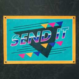 Send It Felt Banner - Skier & Snowboarder Inspired Wall Art Gift. Humorous Extreme Sports Poster. Camp Flag Pennant Home Decor. Us Handmade - thumbnail 3