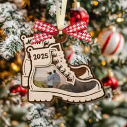 Personalized Travel Adventure Ornament 2 Layered, Traveling Destination, Ornament, Gift For Couple, Christmas Gifts - thumbnail 2