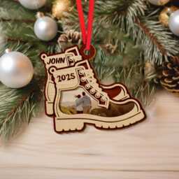 Personalized Travel Adventure Ornament 2 Layered, Traveling Destination, Ornament, Gift For Couple, Christmas Gifts - thumbnail 3