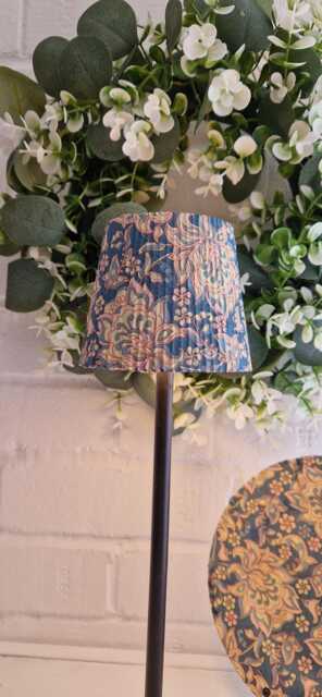Cordless Touch Lamp. Beautiful Tall Blue Baroque Usb Rechargeable Table Lamp.no Plugs Or Sockets Needed.cordless - image 1