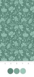 Floral Changing Pad Cover Green Teal Cottage Nursery Bedding - thumbnail 3