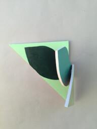 Sculpture/Modern Art Wall Wood Abstract Shapes By Sue Cobb Green Leaves