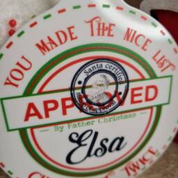 Personalised Christmas Nice List Bauble - Beautiful Xmas Eve Box Keepsake Tree Decor Memory Present Decor Decoration Children - thumbnail 3