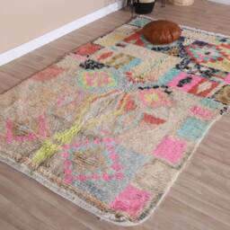 Vintage Boujaad Rug, Authentic Moroccan Rug 5x8 Ft - thumbnail 3