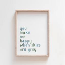 Set Of 2 Boys Nursery Prints, You Are My Sunshine Wall Art, Boy Bedroom Muted Blue & Green - thumbnail 2