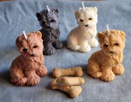 Westie Dog Candle Decor. For Owner, Pet Memorial - thumbnail 1