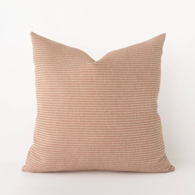 Burnt Orange Textured Pillow Cover - Patterned Decorative Cushion - image 1