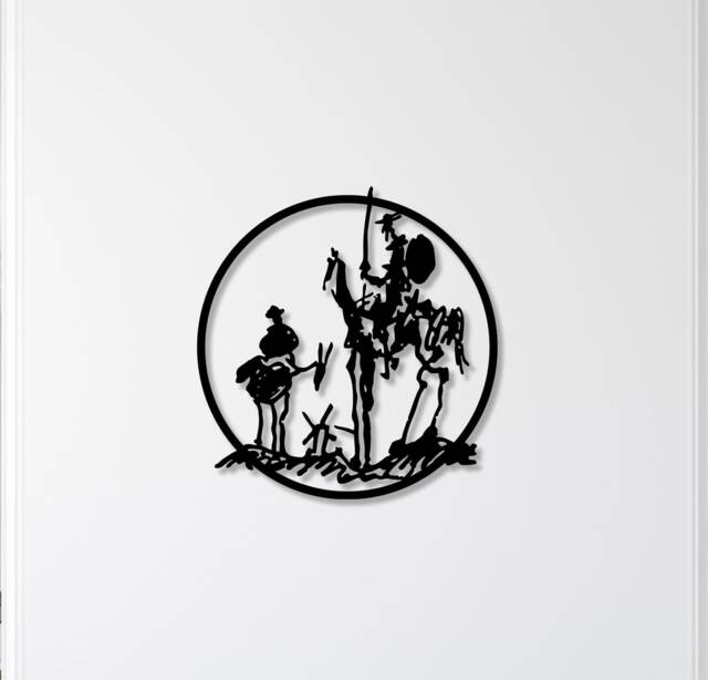 Don Quixote Metal Wall Art Picasso-Inspired Home Decor - image 1