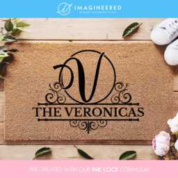 Customized Monogram Doormat - Turn Your Initial & Name Into A One-Of-A-Kind Statement Home Decor Piece Personalized - thumbnail 1