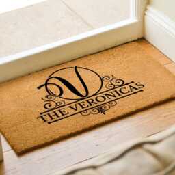 Customized Monogram Doormat - Turn Your Initial & Name Into A One-Of-A-Kind Statement Home Decor Piece Personalized - thumbnail 2