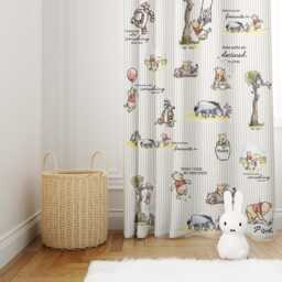 Winnie The Pooh Bear Nursery Curtains, Decor, Kids Bedroom Window Curtains, Gift For Baby - thumbnail 3