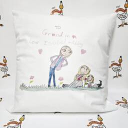 Custom Bespoke Kid's Drawing Cushion - Artwork Pillow Soft Charpie Gift For Mum Gifts Nan Unique Ideas - thumbnail 3