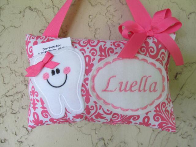 Personalized Tooth Fairy Pillow, Children's Keepsake, Custom Holder, Kids Gift, Gift - image 1