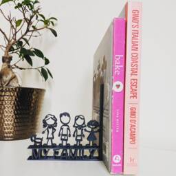 stick Family Bookend, Figure Family, Personalised Your Name Gift For Mum - thumbnail 1