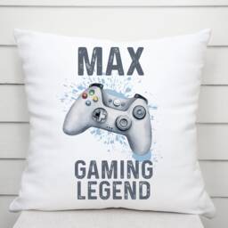 Personalised Kids Gaming Cushion, Personalized Gift For Girls Boys, Gaming Gift, Childrens Personalised Pillow - thumbnail 3