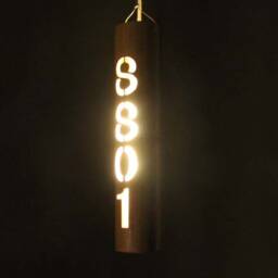 Custom Bamboo Pendant Lighting Alphabet/Numeral Light, 110-240V - thumbnail 2