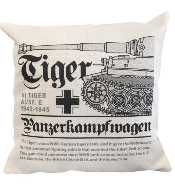Panzerkampfwagen Tiger 1 Ww2 Heavy Tank Design Cushion Inner Included